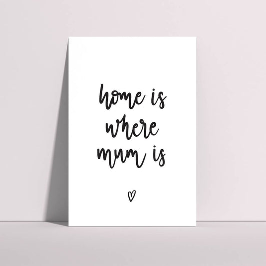 Home is where mum is Mother's Day print